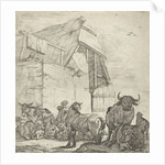 Resting cattle on a farm by Giovanni Giacomo Rossi