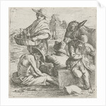 Gin seller and the three beggars by Jan van Ossenbeeck