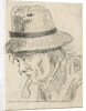 Man's Head with hat and pipe by Louis Bernard Coclers