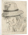 Man's Head with hat and pipe by Louis Bernard Coclers