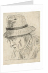 Man's Head with hat and pipe by Louis Bernard Coclers