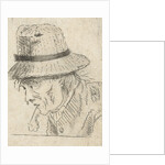 Man's Head with hat and pipe by Louis Bernard Coclers