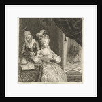 Young woman reading a letter by Louis Bernard Coclers