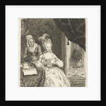 Young woman reading a letter by Louis Bernard Coclers