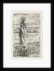 Standing woman on the beach by Jozef Israëls