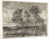 Three trees on a shore by Augustinus Jacobus Bernardus Wouters