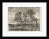 Three trees on a shore by Augustinus Jacobus Bernardus Wouters