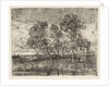 Three trees on a shore by Augustinus Jacobus Bernardus Wouters
