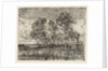 Three trees on a shore by Augustinus Jacobus Bernardus Wouters
