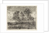 Three trees on a shore by Augustinus Jacobus Bernardus Wouters