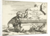 Bear near stone wall by Nicolaes Visscher I