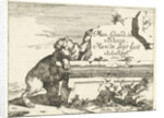 Bear near stone wall by Nicolaes Visscher I