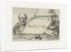 Name Card of Mattheus Ignatius van Bree by Mattheus Ignatius van Bree