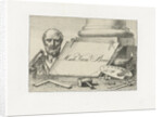Name Card of Mattheus Ignatius van Bree by Mattheus Ignatius van Bree