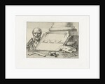 Name Card of Mattheus Ignatius van Bree by Mattheus Ignatius van Bree