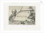 Name Card of Mattheus Ignatius van Bree by Mattheus Ignatius van Bree
