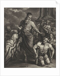 Peter heals a crippled person before the temple by Jan van Somer