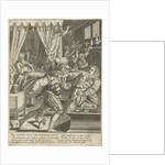 Tenth life phase of hundred years with dying man and fight for his inheritance by Pieter Goos