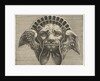 Mask with wings instead of ears and a headdress in the shape of a shell by Hans Liefrinck I
