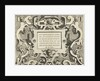 Cartouche with a quote from Cicero by Gerard de Jode