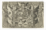Cartouche with a depiction of the rape of Proserpina by Hieronymus Cock