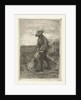 Man binds sheaf on field with corn by Johanna Henriëtte Besier