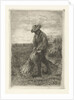 Man binds sheaf on field with corn by Johanna Henriëtte Besier