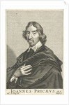 Portrait of Johannes Pricaeus by Reinier van Persijn