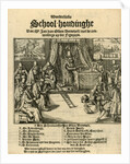 Title print of the pamphlet in 1618, entitled Wonderlijcke School houdinghe Mr by Anonymous