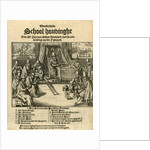 Title print of the pamphlet in 1618, entitled Wonderlijcke School houdinghe Mr by Anonymous