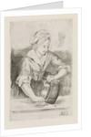 Woman with kettle by Anna Cécile Wilhelmina Jeanette Jacqueline Nahuys