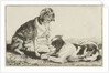 Two resting dogs by Jan van den Hecke I