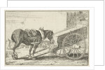 Horse with a cart by Jan van den Hecke I