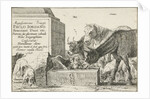 Animals at a fountain by Jan van den Hecke I