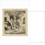 Man at the door of an inn by Marie Lambertine Coclers