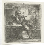 Man with pipe by Jan Chalon