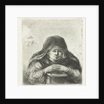 Old woman over a stove by Jan Chalon