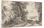 Two travelers at the edge of a forest by Anonymous