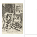 Joseph pulls a wagon across Egypt by Lucas van Leyden