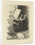 Print Maker in his workshop by Willem Steelink II