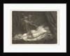 Sater spy a sleeping nymph by Caspar Netscher