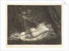 Sater spy a sleeping nymph by Caspar Netscher