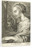 Saint Cecilia with organ by Cornelis Galle II