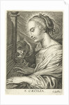 Saint Cecilia with organ by Cornelis Galle II