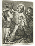 Joseph with Christ Child crown put on head of Mary by Martinus van den Enden