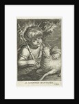 John the Baptist as a child with cross banner and lamb by Cornelis Galle II