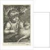 John the Baptist as a child with cross banner and lamb by Cornelis Galle II