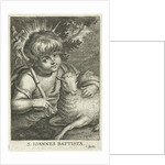 John the Baptist as a child with cross banner and lamb by Cornelis Galle II