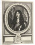 Portrait of Henry Stuart in oval frame by Simon Luttichuys