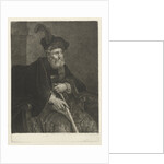 Portrait of an unknown old man in a chair by Philips Koninck